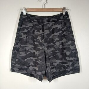 Lululemon Shorts Women Small Gray Camo Athletic High Rise Running Streetwear